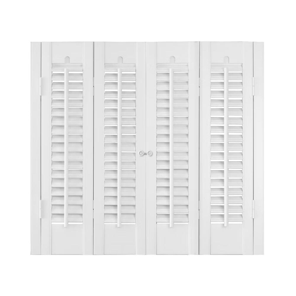 Home Basics Traditional 1 1/4" Faux Wood Interior Shutter 35x28 Antique White